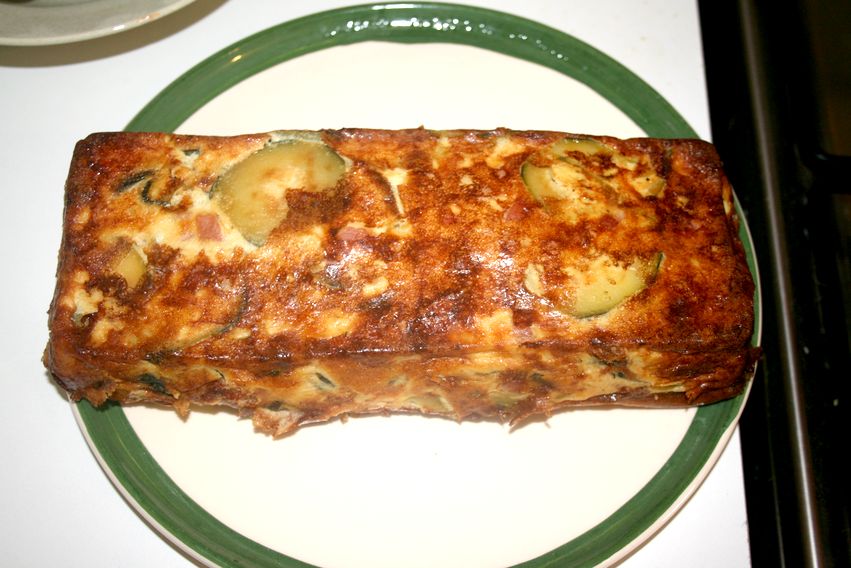 Flan courgettes/lardons Chez Bouboulette...